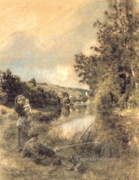 レオン・オーギュスティン・レルミット Painting - ラ・マルヌの田園風景 農民レオン・オーギュスティン・レルミット